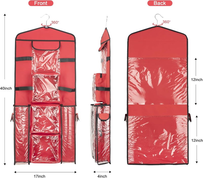 EXLIFBAG Wrapping Paper Storage, Gift Wrap Organizer Holder Double-Sided Hanging Gift Bag Storage Organizer - Image 2